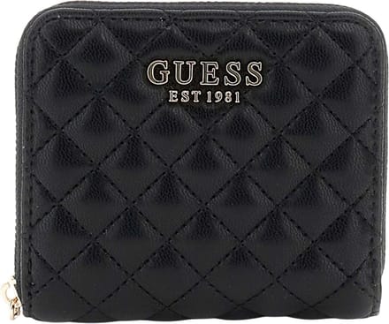 GUESS portemonnee Eco Rianee SLG Zip Around Wallet Black zwart