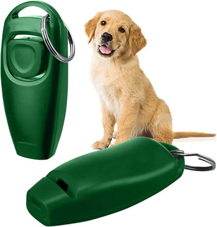 Knaak Clicker met Fluit - 2 in 1 Hondentrainer - Groen - Forest Green