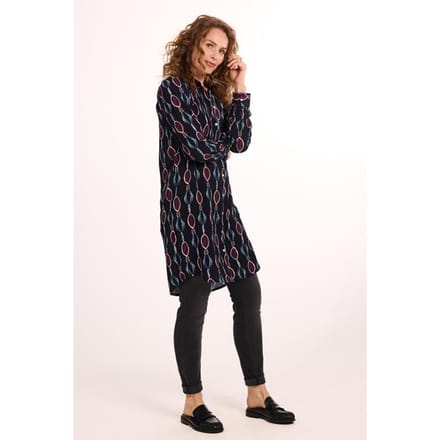 Tunic Violet Blue Loomlight print