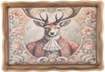 Clayre & Eef Dienblad 31x22x2 cm Beige Kunststof