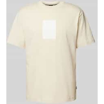T-shirt met statement- en labelprint, model 'Tessin'