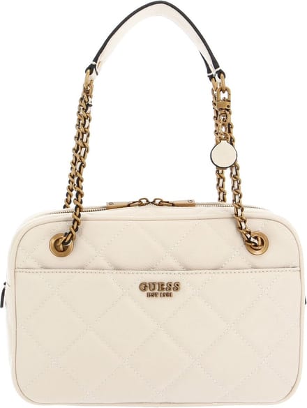 GUESS Schoudertas Avondtas Abey Top Zip Shoulder Bag Stone Crème