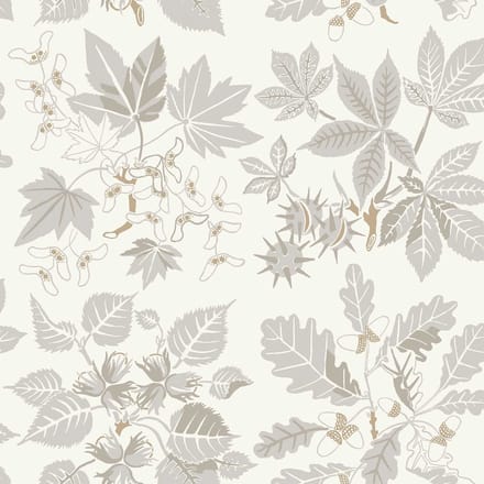 Boråstapeter Vliesbehang 5833 - Nordic Folks - Botanisch Grijs - 53cm x 10.05m