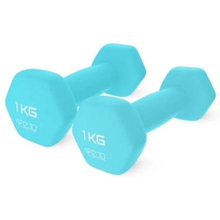 4fizjo - Klassieke Trainingsgewichten - 1kg - Set van 2 - Hexagonaal - Vinyl Coating