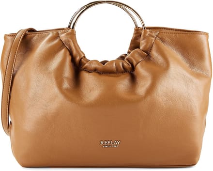 REPLAY handtas schoudertas Handbag Woodsmoke Lichtbruin