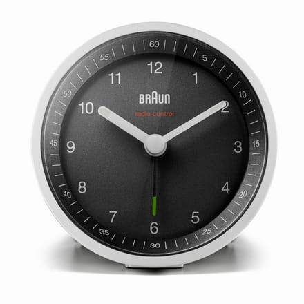 Braun BC07WB-DCF - Wekker - Analoog - Radiogestuurde tijdsaanduiding - Wit - Zwart