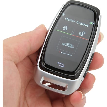 Auto Smart LCD Sleutel Touchscreen Bluetooth 5.0 Verbinding Sleutelloze Toegang Soepele Aanraking voor Eénknopsstart Modellen zilver