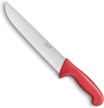 Déglon Vleesmes 25 cm – Ergonomisch Rood Handvat – Roestvrijstaal – Professionele Precisie
