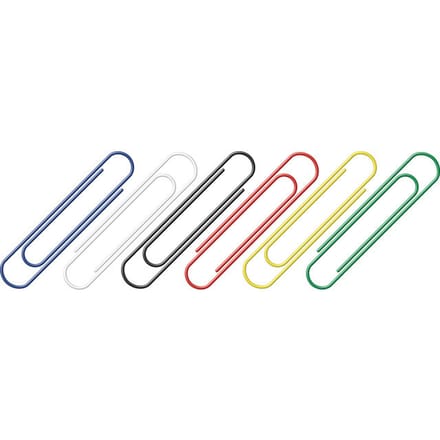 paperclips Alco 50mm rond assorti kleuren 30 stuks in doos