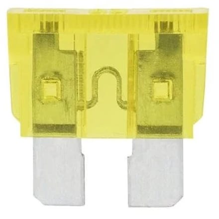 10x Steekzekering 20A Geel – 32 Volt – 233008 Elektrawebshop