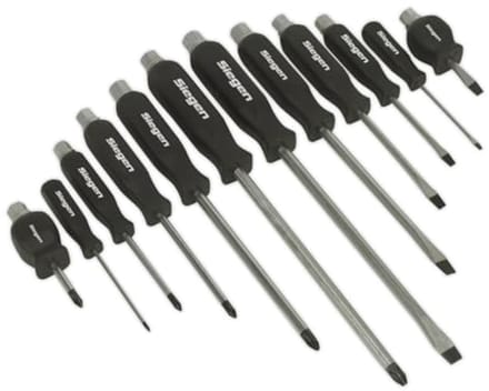 Hamer Thru Schroevendraaier Set - 12 Stuks van Chroom Vanadium Staal