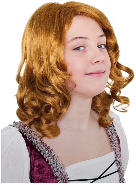 Schouderlange Kinderpruik Roodblond