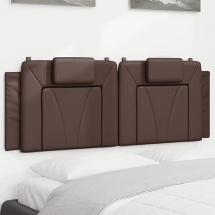 vidaXL - Hoofdbordkussen - "Viana" - 140 - cm - kunstleer - bruin