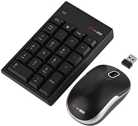 Draadloos Numeriek Toetsenbord en Muis Combo 2,4 GHz met 22 Sleutels voor Laptop, Desktop, PC, Notebook