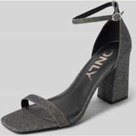 Sandalen met hak in glitterlook, model 'ANYX'