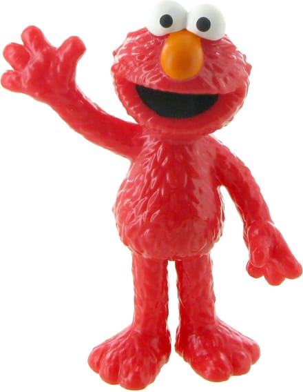 Sesamstraat Elmo Speelfiguur Zwaaiend – Taarttopper Decoratie – 6,5 cm