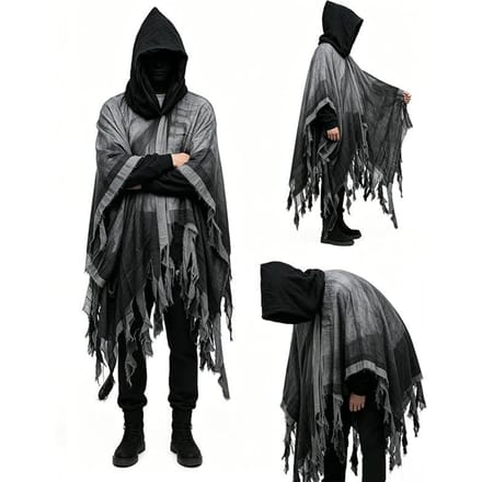 Cape de la Mort Noire pour Halloween One size fits all adults noir
