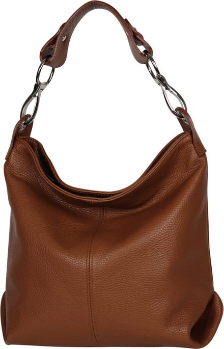 AmbraModa GL033 - handtas - echt leer - Cognac