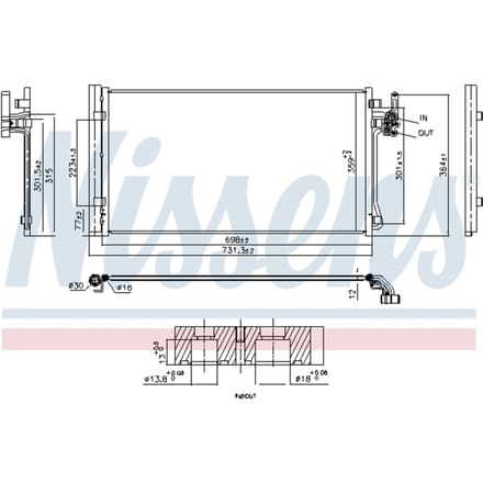 Condensator, airconditioning NISSENS 941286