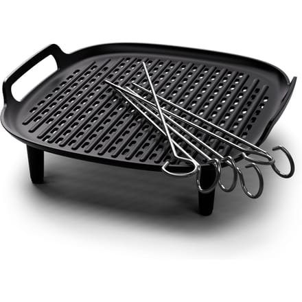 Philips Grill Set Airfryer Accessoire - HD9959/00 - Geschikt voor Philips - Grillplaat met 6 spiesen