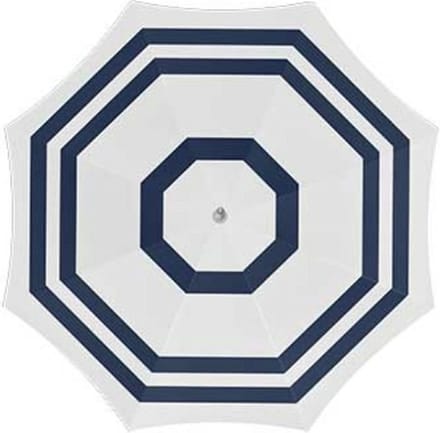 Parasol - wit/blauw - D200 cm - UV-bescherming - incl. draagtas