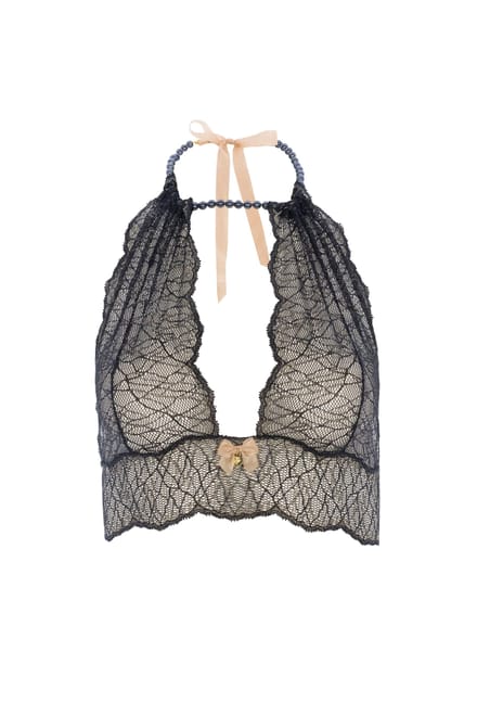 Bracli | Sydney Pearl Thong Set Dark | Black | Luxury Lingerie size Plus size plus