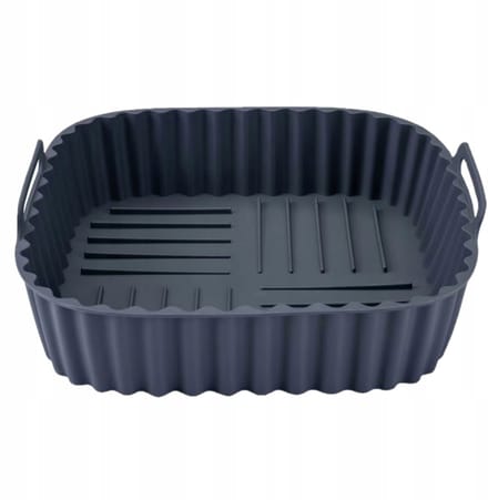 Siliconen Airfryer Inzetstuk Vierkant 19x19 cm Grijs