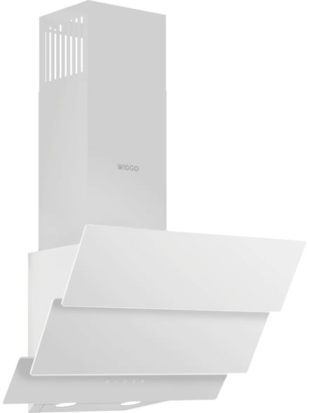 Wiggo WE-D533G(W) – Schuine Afzuigkap 50 cm – Wit Triple Glas – LED Verlichting – Touch Control – 5 jaar garantie