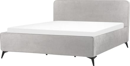 VALOGNES - Tweepersoonsbed - Lichtgrijs - 180 x 200 cm - Corduroy