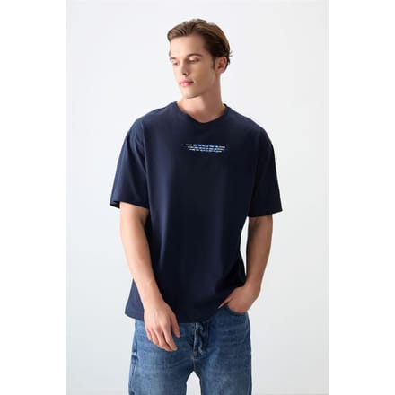 Overmaatse Katoenen Logo T-Shirt