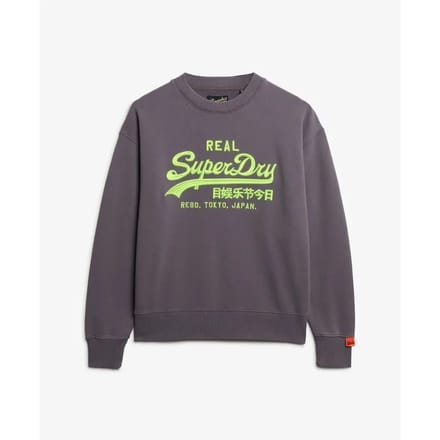 Superdry - Vintage Logo Neon sweatshirt met losse pasvorm - Dames - Truien