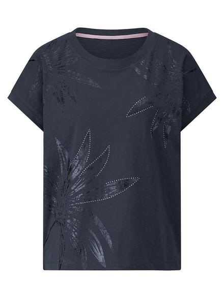 Shirt ronde hals Van Peter Hahn blauw