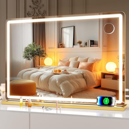 Verlichte Make-upspiegel met Dimbare Modi en Touchscreen