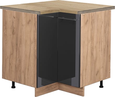 Vicco Fame-Line Hoekkast – 80.5 cm, WB Eik Antraciet Hoogglans