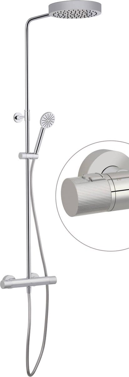 Ben Engraved Line regendoucheset Ø25cm chroom