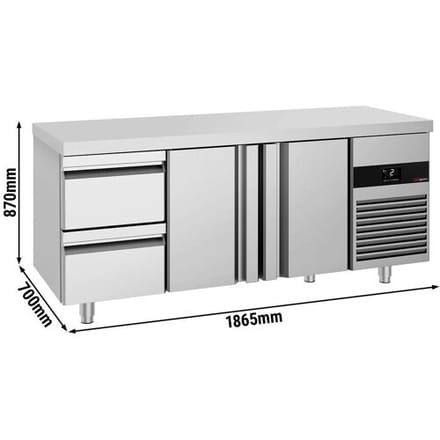 GGM Gastro Kühltisch PREMIUM - 1865x700mm - mit 2 Türen - 2 Schubladen