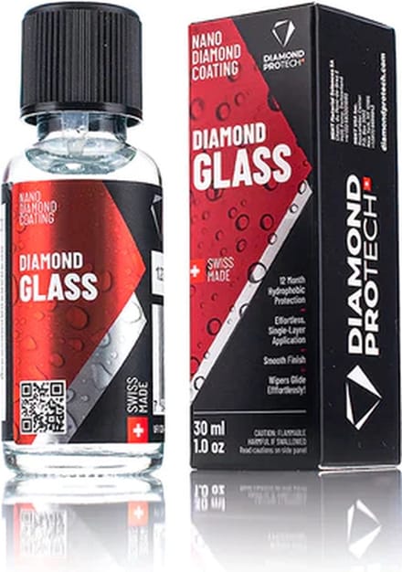 DIAMOND PROTECH - Diamond Glass - For Glass, Perspex & Plexiglass Surfaces - 30ml - 12 Months Protection