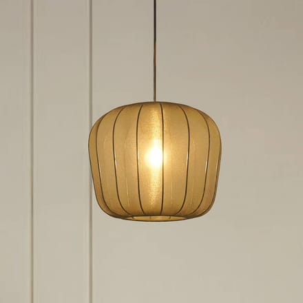 Lindby - Hanglamp - 1licht - Stof - H: 30 cm - E27 - zwart
