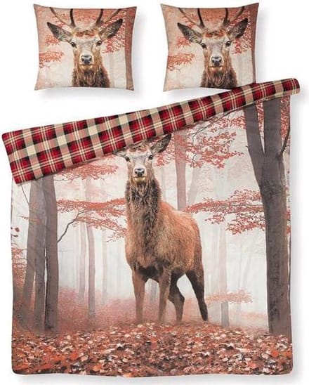 Papillon Hirvi Dekbedovertrek - Flanel - Tweepersoons - 200x200/220 cm - Multi