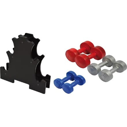 Halterset 1kg, 2kg, 3kg + halterhouder Sporti