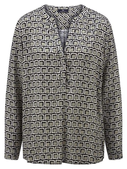 Blouse Van Peter Hahn grijs