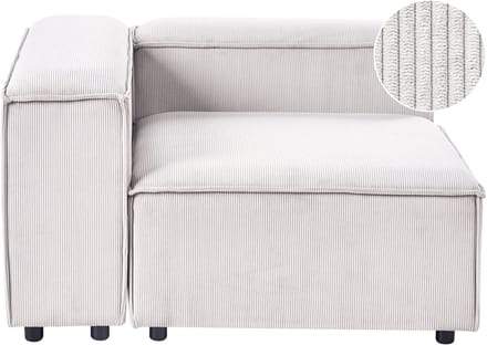 ARDAL - Hoekbank - Off-white - Rechtszijdig - Corduroy