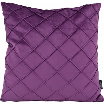 NOVÉE Sierkussen velvet cross paars | 45 x 45 cm | velvet/polyester