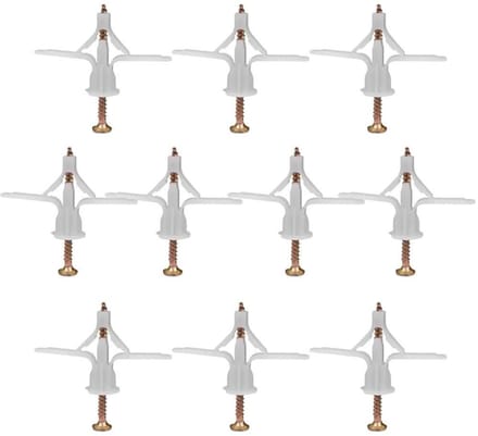 Wandankers - Expansiebouten - Muurbevestiging - Zelfborend - 50 Sets - Wit