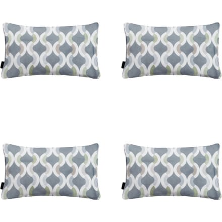 Madison - Sierkussen Trivia grey - Ca. 30x50 cm - Set van 4