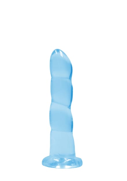 RealRock by Shots Niet-realistische dildo met zuignap - 7 / 17 cm - Blauw