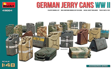 MiniArt Modelbouwpakket Militaire voertuigen - 49004 German Jerry Cans WWII Plastic - 1:48 - Modelbouw