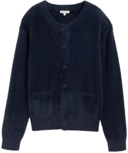 Tom Tailor - Vest van verengaren met knoopsluiting - Maat XXXL - Lunar Eclipse
