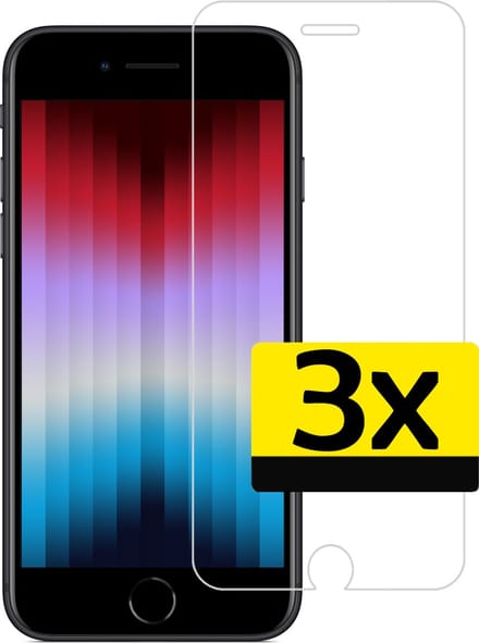 Screenprotector - Geschikt voor Apple iPhone SE (2022) - 3 Stuks - Extra Sterk - Beschermglas - Gehard Glas - Tempered Glass - Screen Protector
