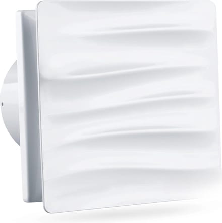 DD® Afzuiging Badkamer - Buisventilator - Badkamerventilator met Vochtsensor - 100mm Badkamerventilator - 12x16x16cm - Wit